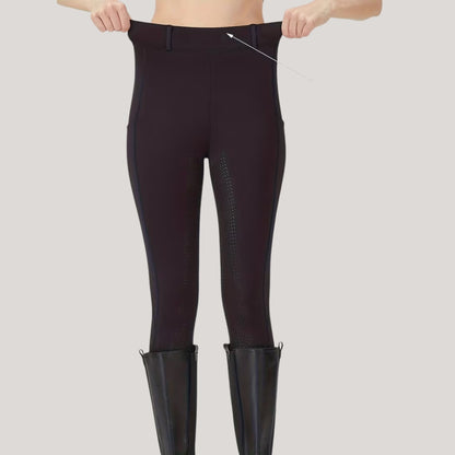 Damen Reithose mit Vollsilikonbesatz und hohem Bund | Ravelo