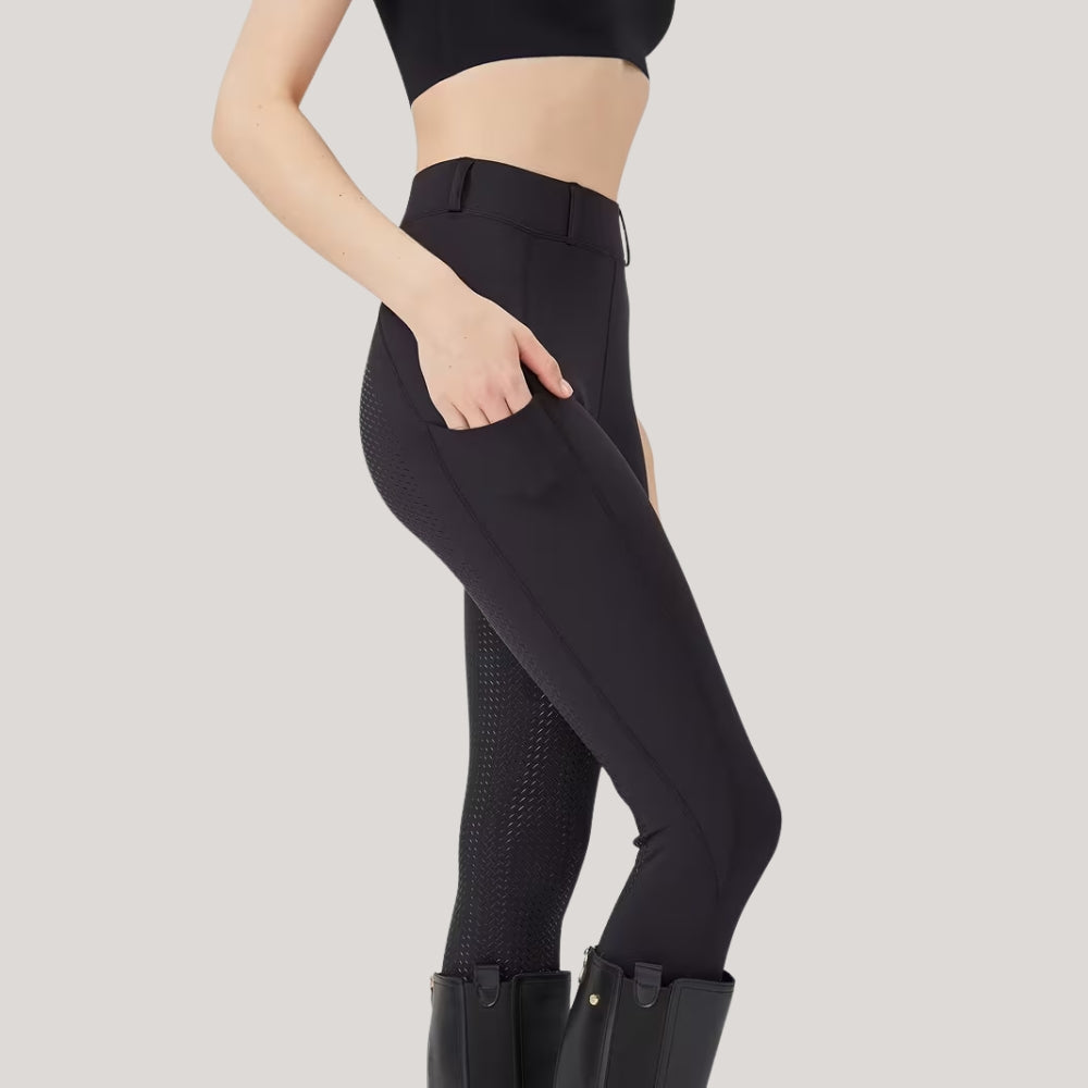 Damen Reithose mit Vollsilikonbesatz und hohem Bund | Ravelo