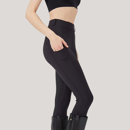 Damen Reithose mit Vollsilikonbesatz und hohem Bund | Ravelo