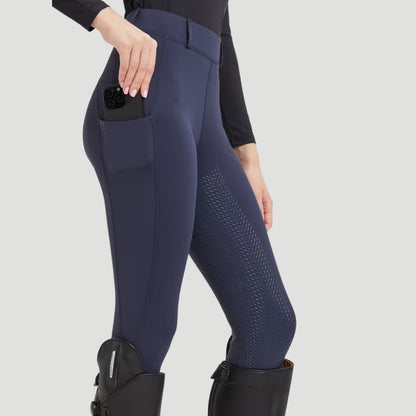 Damen Reithose mit Vollsilikonbesatz und hohem Bund | Ravelo