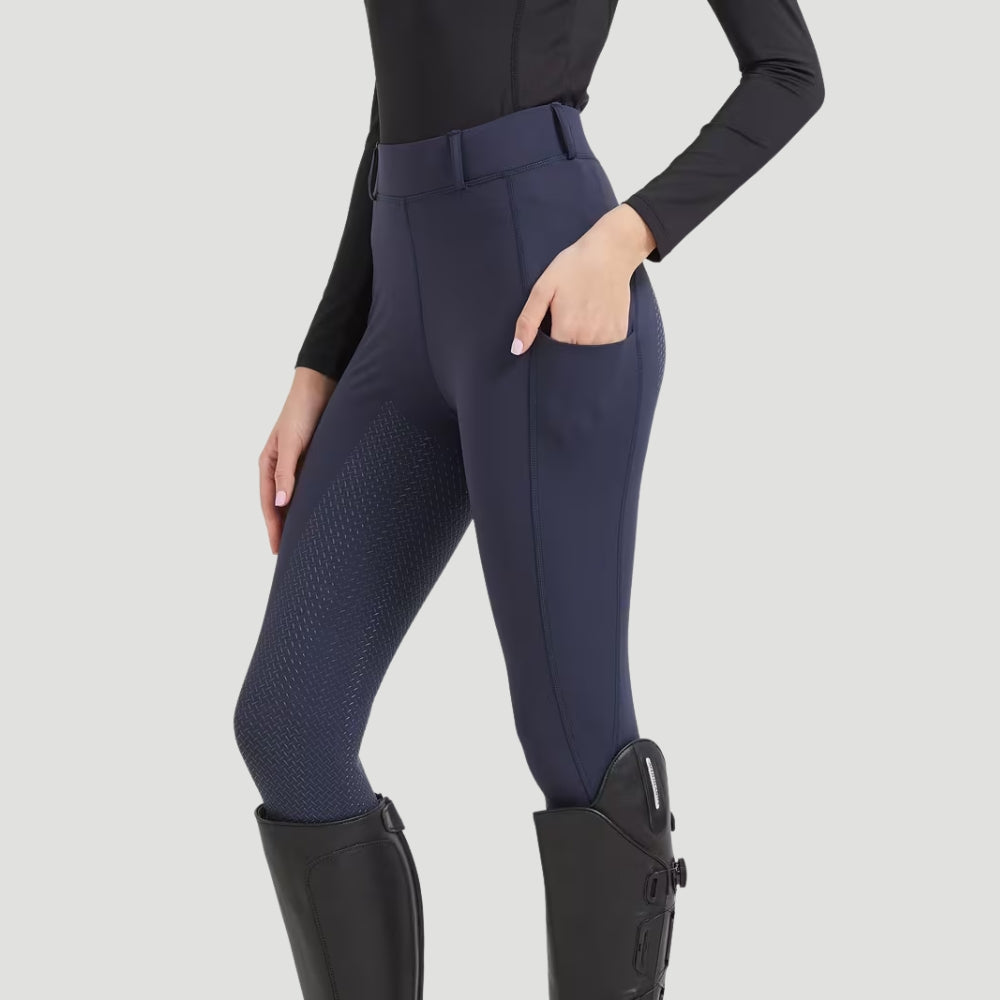 Damen Reithose mit Vollsilikonbesatz und hohem Bund | Ravelo