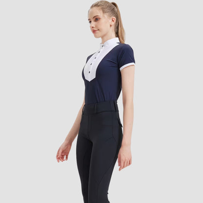 Damen Reitshirt Kurzarm Schnell Trocknend Sommer | Galzira