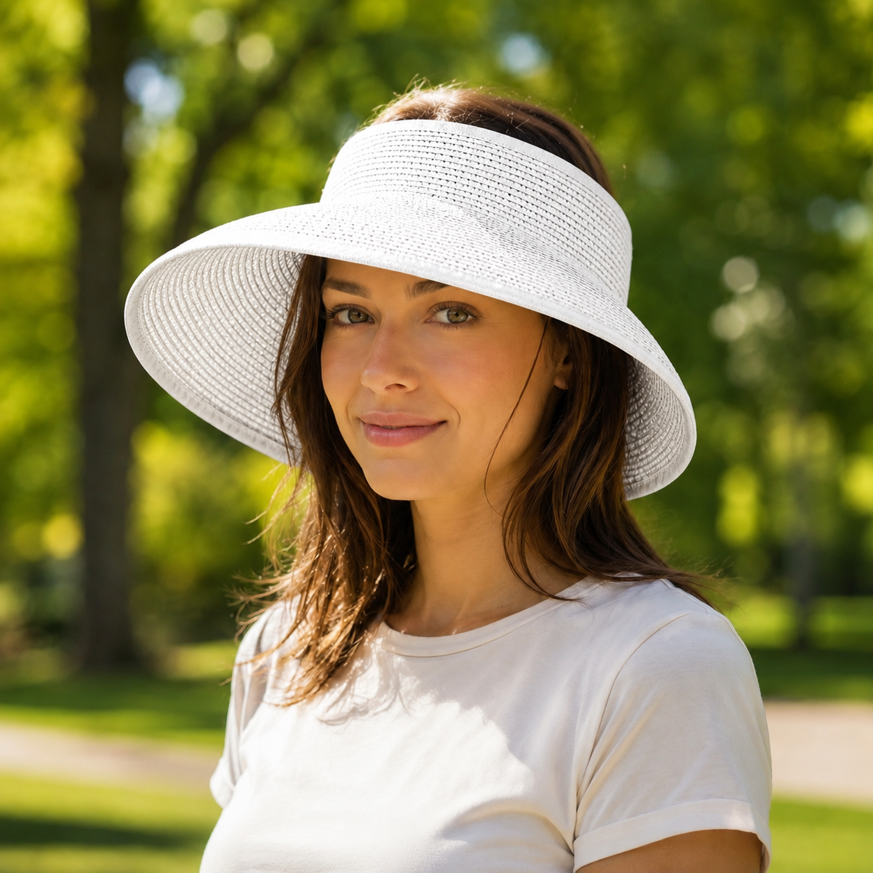 Damen Sommerhut UPF 50+ UV Stroh fuer Hundespaziergaenge | Perdon
