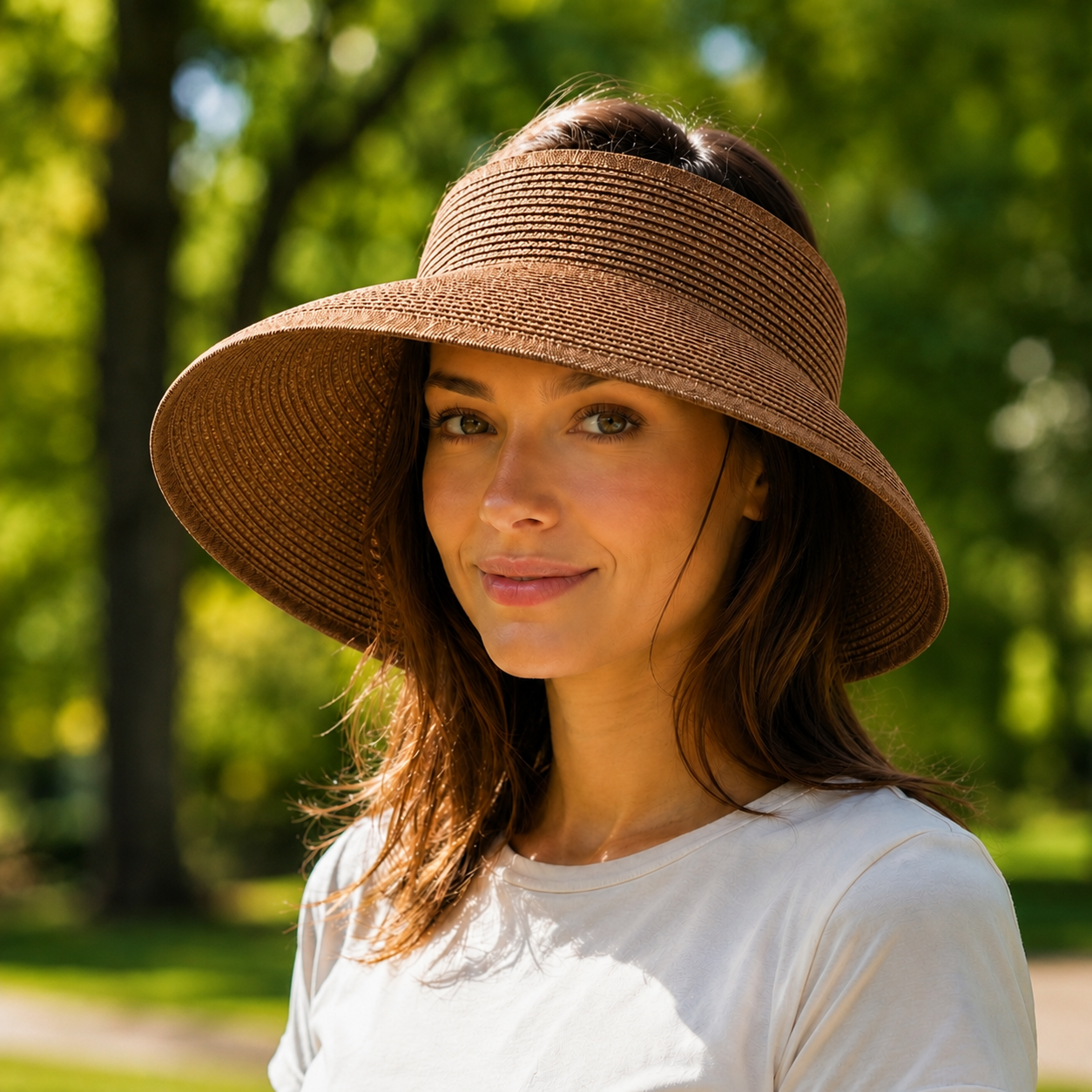 Damen Sommerhut UPF 50+ UV Stroh fuer Hundespaziergaenge | Perdon