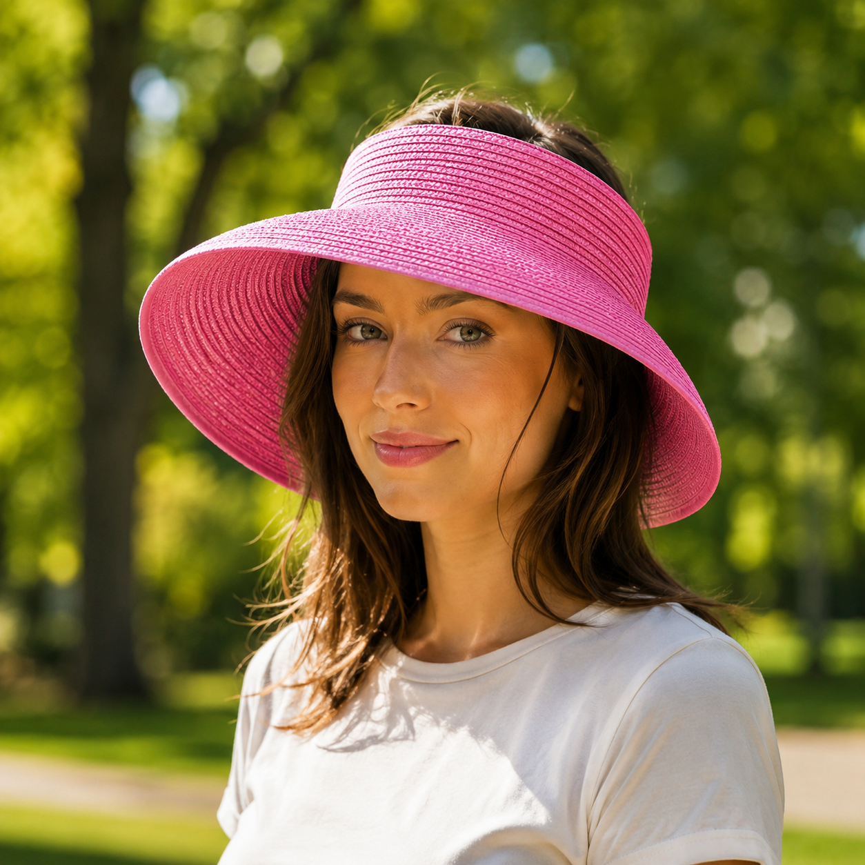 Damen Sommerhut UPF 50+ UV Stroh fuer Hundespaziergaenge | Perdon
