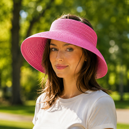 Damen Sommerhut UPF 50+ UV Stroh fuer Hundespaziergaenge | Perdon