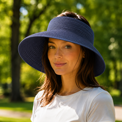 Damen Sommerhut UPF 50+ UV Stroh fuer Hundespaziergaenge | Perdon