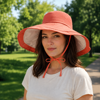 Damen Sommerhut UPF 50+ UV wendbar fuer Hundespaziergaenge | Zorven