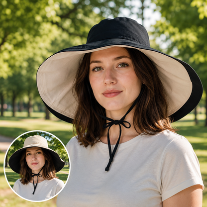 Damen Sommerhut UPF 50+ UV wendbar fuer Hundespaziergaenge | Zorven