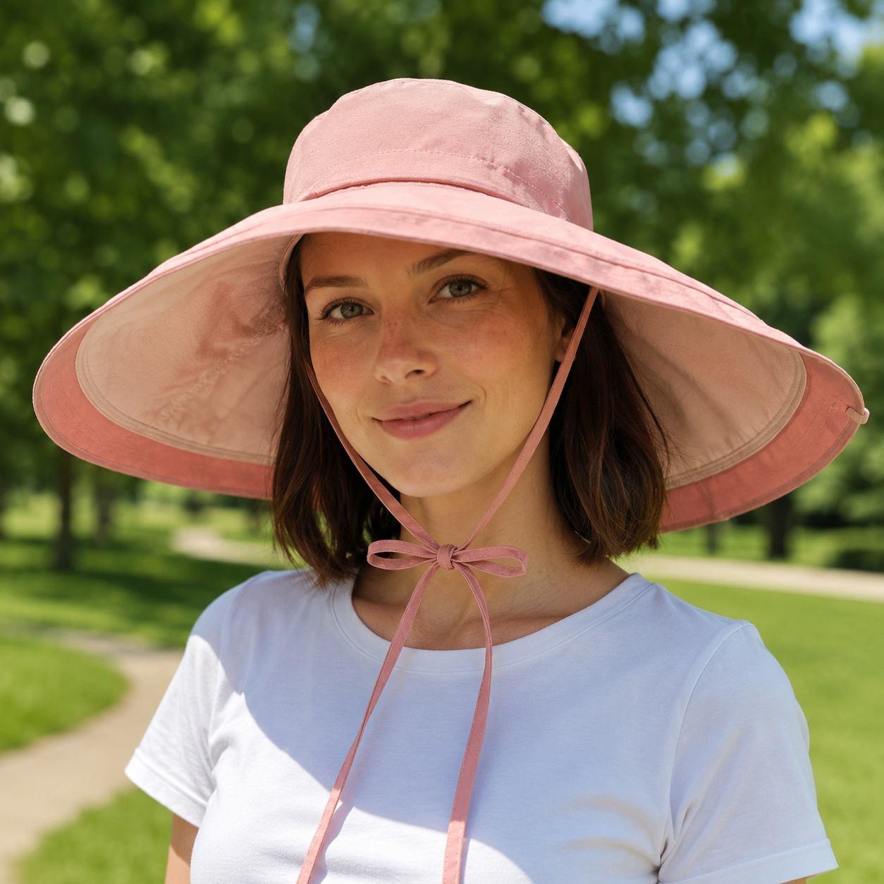 Damen Sommerhut UPF 50+ UV wendbar fuer Hundespaziergaenge | Zorven