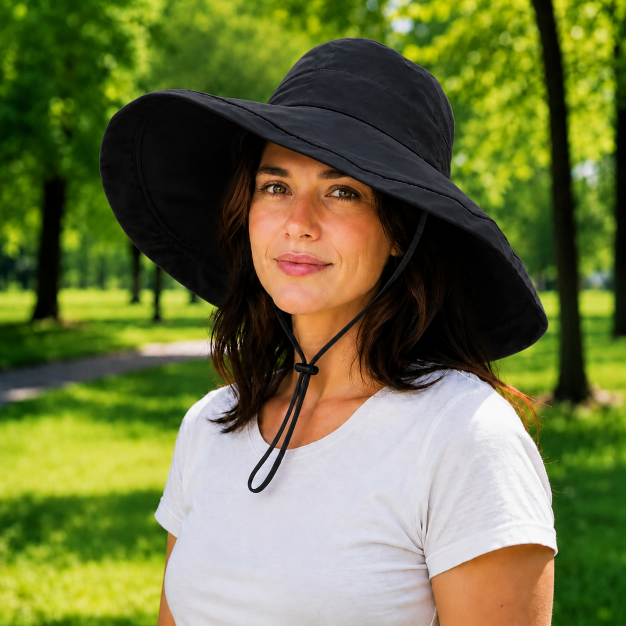 Damen Sommerhut UPF 50+ UV wendbar für Hundespaziergänge | Zorven