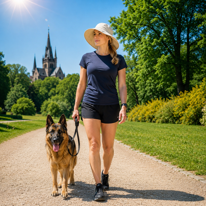 Damen Sonnenhut UPF 50+ UV fuer sonnige Hundespaziergaenge | Kervon