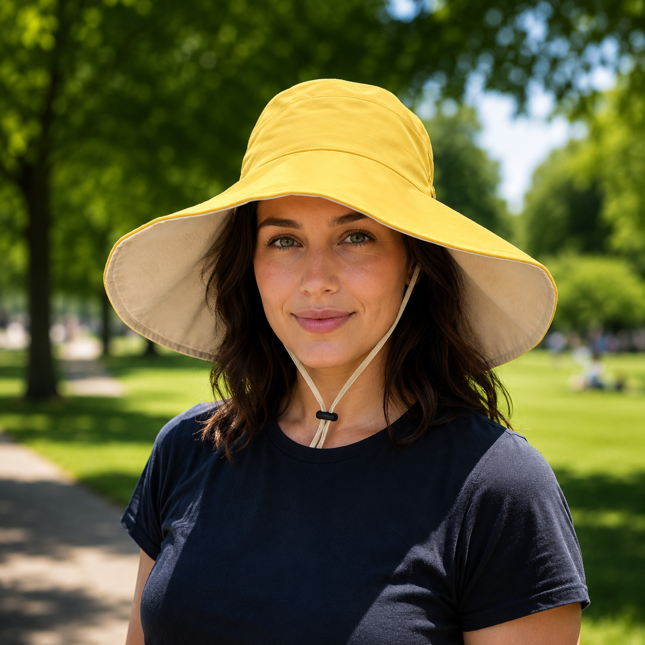 Damen Sonnenhut UPF 50+ UV fuer sonnige Hundespaziergaenge | Kervon