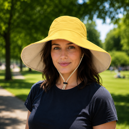 Damen Sonnenhut UPF 50+ UV fuer sonnige Hundespaziergaenge | Kervon