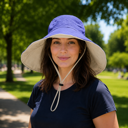 Damen Sonnenhut UPF 50+ UV fuer sonnige Hundespaziergaenge | Kervon