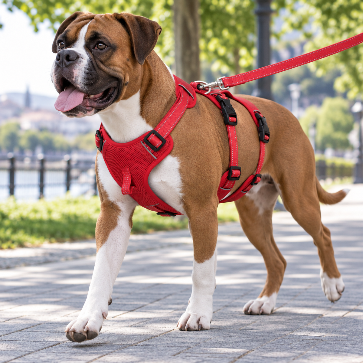 Dominik | Reflektierendes Pitbull Geschirr