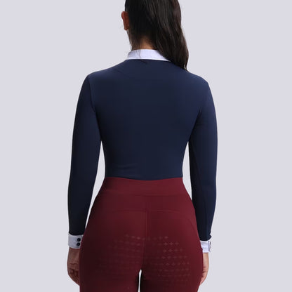 Equestrian Shirt Nylon Stretch Slim Fit Langarm | Salmera