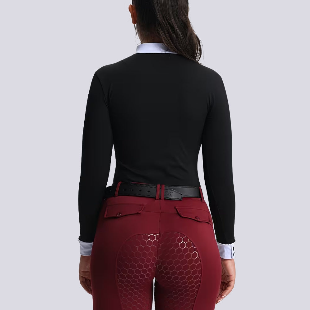 Equestrian Shirt Nylon Stretch Slim Fit Langarm | Salmera