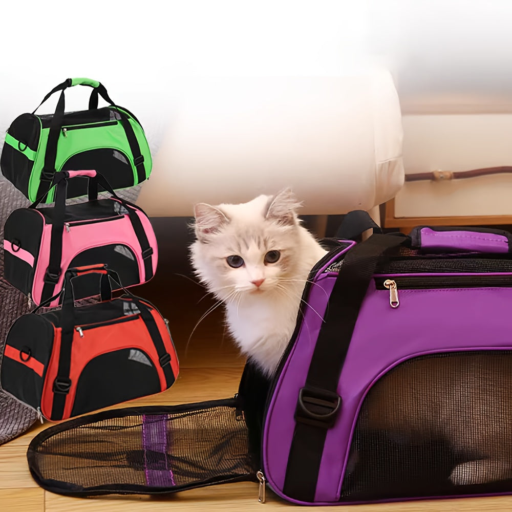 Faltbare katze transportbox mit atmungsaktivem Mesh und Reißverschluss | FeliPro