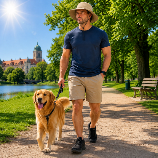 Faltbarer UPF 50+ UV Sommerhut für Hundespaziergänge | Solvanta