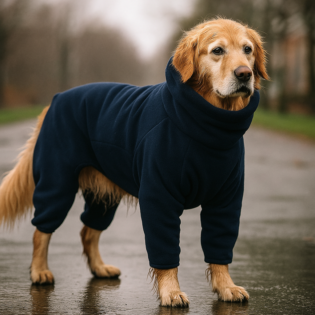 Fleece Hundeoverall für Winter Regen und Geräusche | Niklas