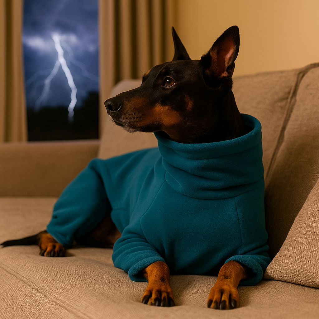 Fleece Hundeoverall für Winter Regen und Geräusche | Niklas