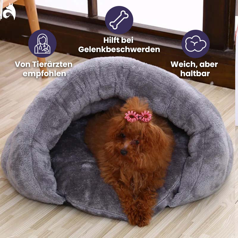 Norbert Komfortables Hundebett mit Höhle für Entspannung