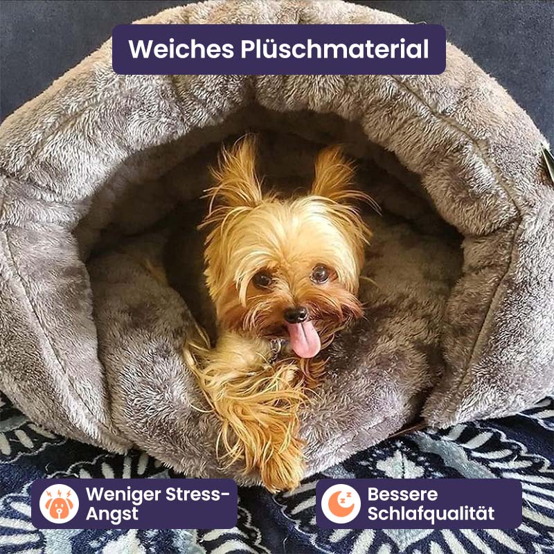 Norbert Komfortables Hundebett mit Höhle für Entspannung