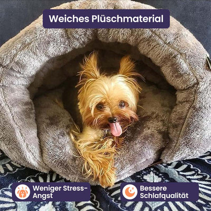 Norbert Komfortables Hundebett mit Höhle für Entspannung
