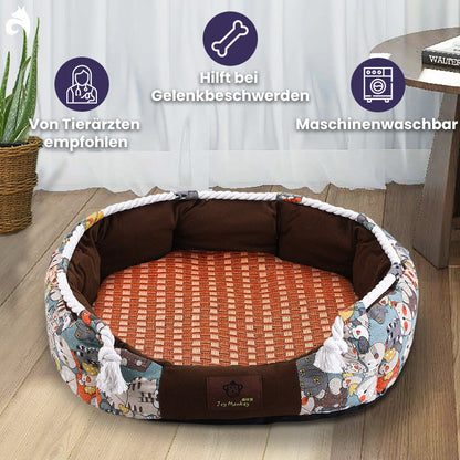 Natan Hundebett mit Kauleine und Spielspaß