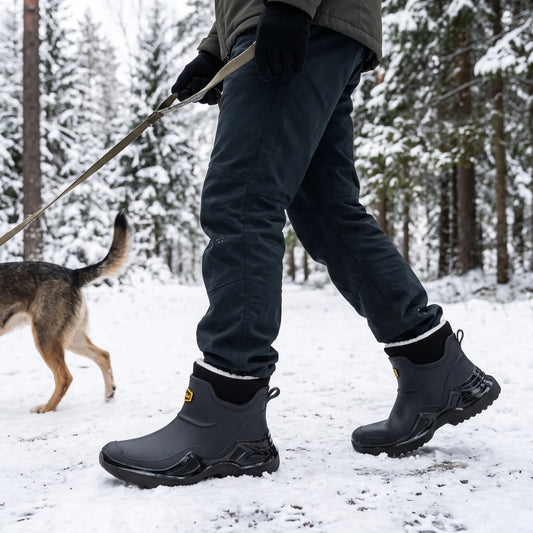 Gefütterte Gummistiefel Mit Plateausohle