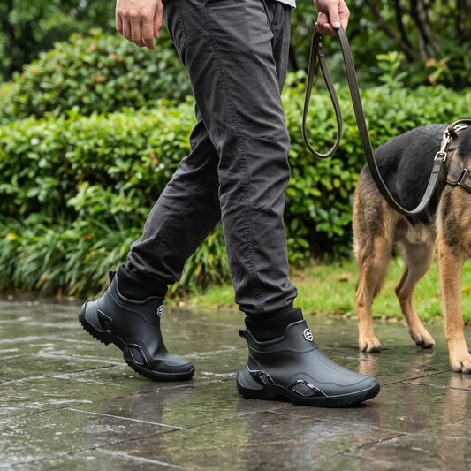 Gefütterte Regenstiefel Für Herren Zum Reinschlüpfen