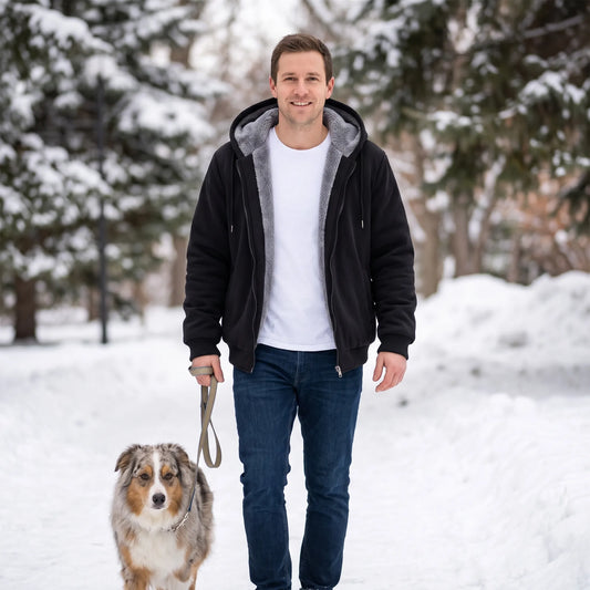 Gefütterte Winterjacke Mit Kapuze