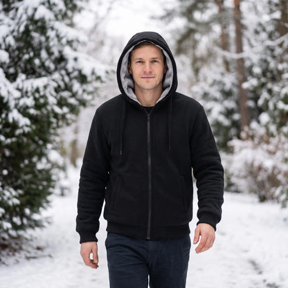 Gefütterte Winterjacke Mit Kapuze