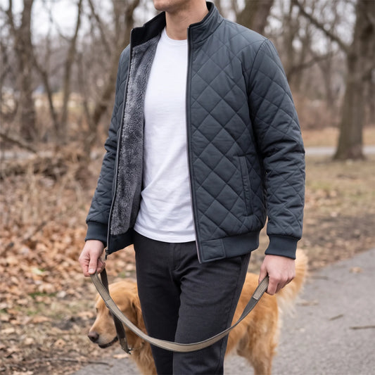 Gefütterte Winterjacke Mit Reißverschluss