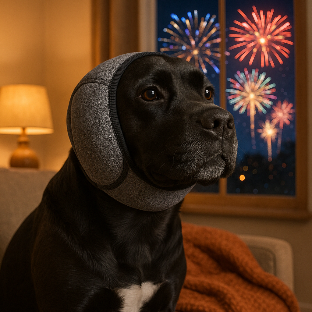 Gehörschutz Hund Ohrenhaube mit Geräuschdämpfung | Houndra