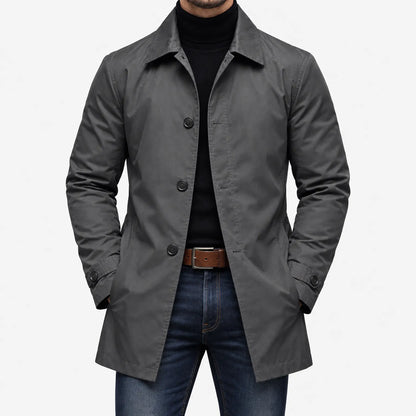 Gerader Trenchcoat Mit Schrägen Seitentaschen