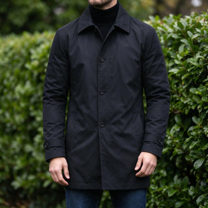 Gerader Trenchcoat Mit Schrägen Seitentaschen