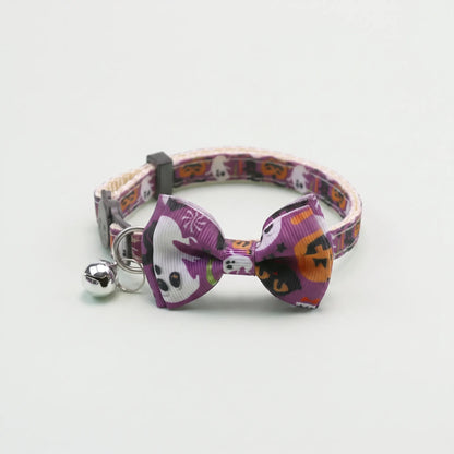 Halloween Hundehalsband mit Fliege und Glocke für Hunde