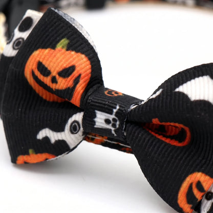 Halloween Hundehalsband mit Fliege und Glocke für Hunde