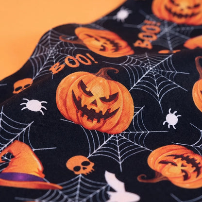 Halloween Hundehalstuch 2er Set mit Kürbis und Geister Motiven