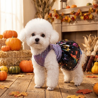 Halloween Hundekostüm Glitzerkleid mit Rock für kleine Hunde
