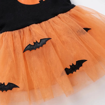 Halloween Hundekostüm Kürbis Kleid mit Tüllrock für Hunde