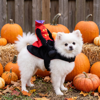 Halloween Hundekostüm Kürbis Reiter Kostüm für Hunde