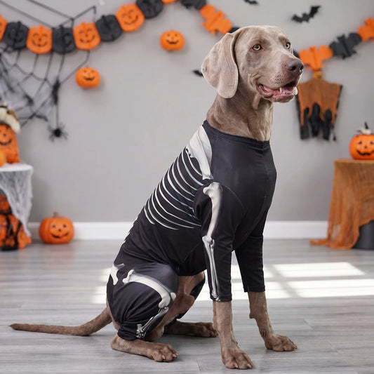 Halloween Hundekostüm Skelett Kostüm für große Hunde