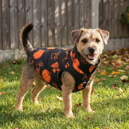 Halloween Hundemantel Gefüttert mit Halloween Motiven für Hunde