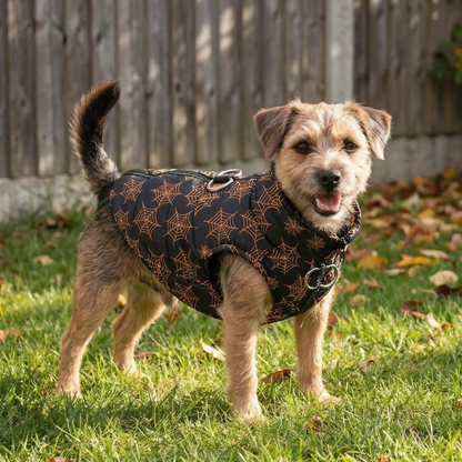 Halloween Hundemantel Gefüttert mit Halloween Motiven für Hunde