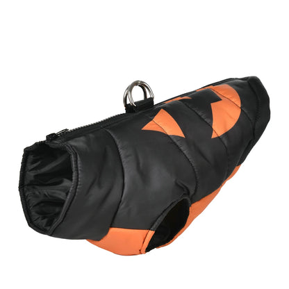 Halloween Hundemantel Gefüttert mit Halloween Motiven für Hunde