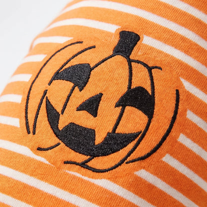 Halloween Hundepyjama Kürbis Gestreift für Hunde