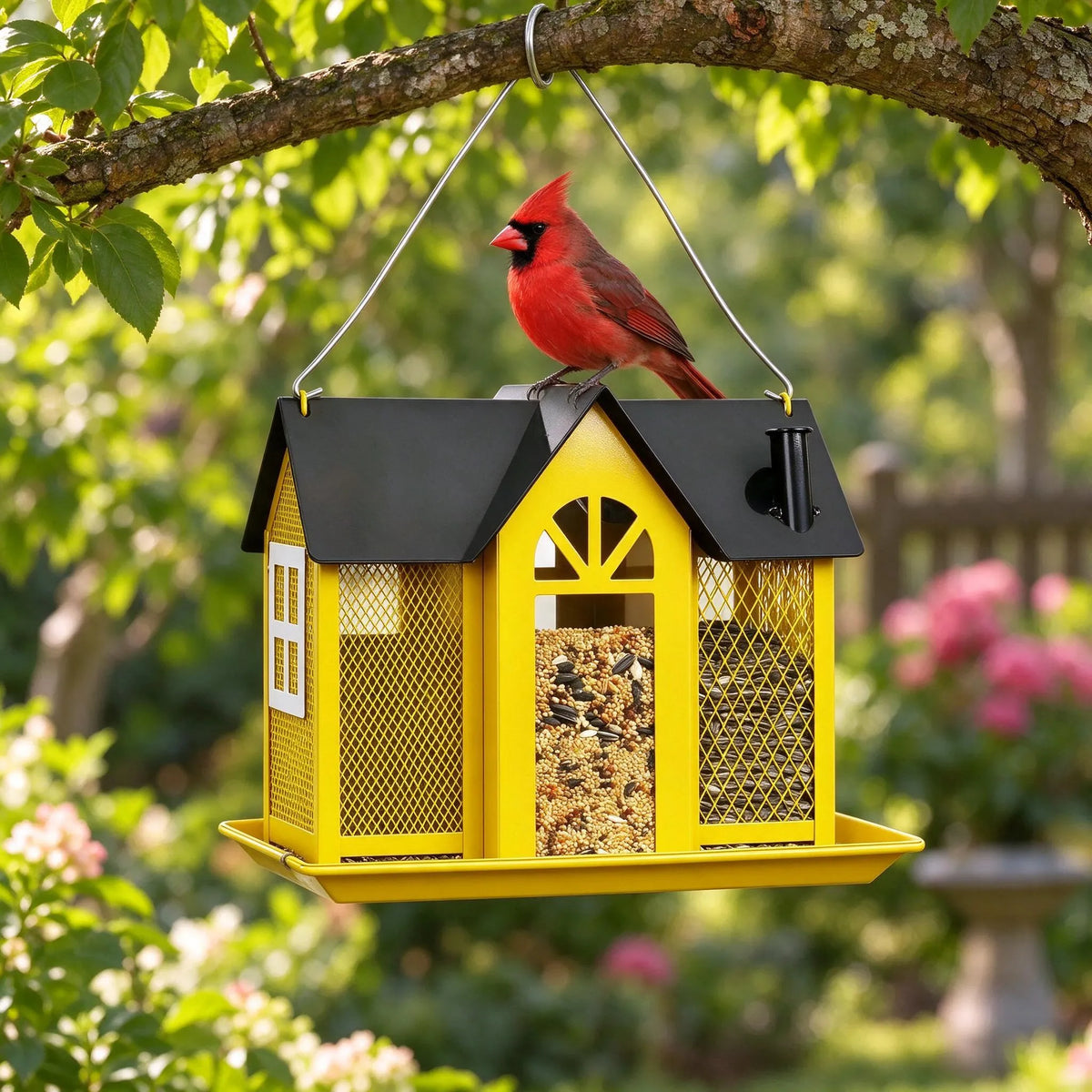 Hängendes Vogelfutterhaus Für Den Garten
